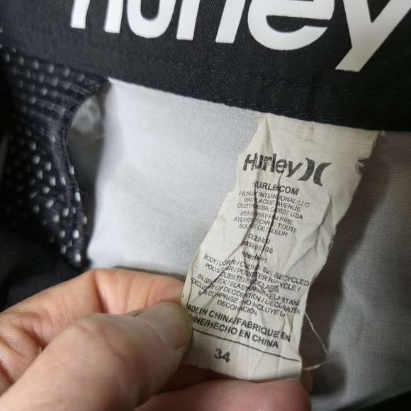 Hurley Phantom Men's Board Shorts Gray/black Size 34 - Picture 5 of 5
